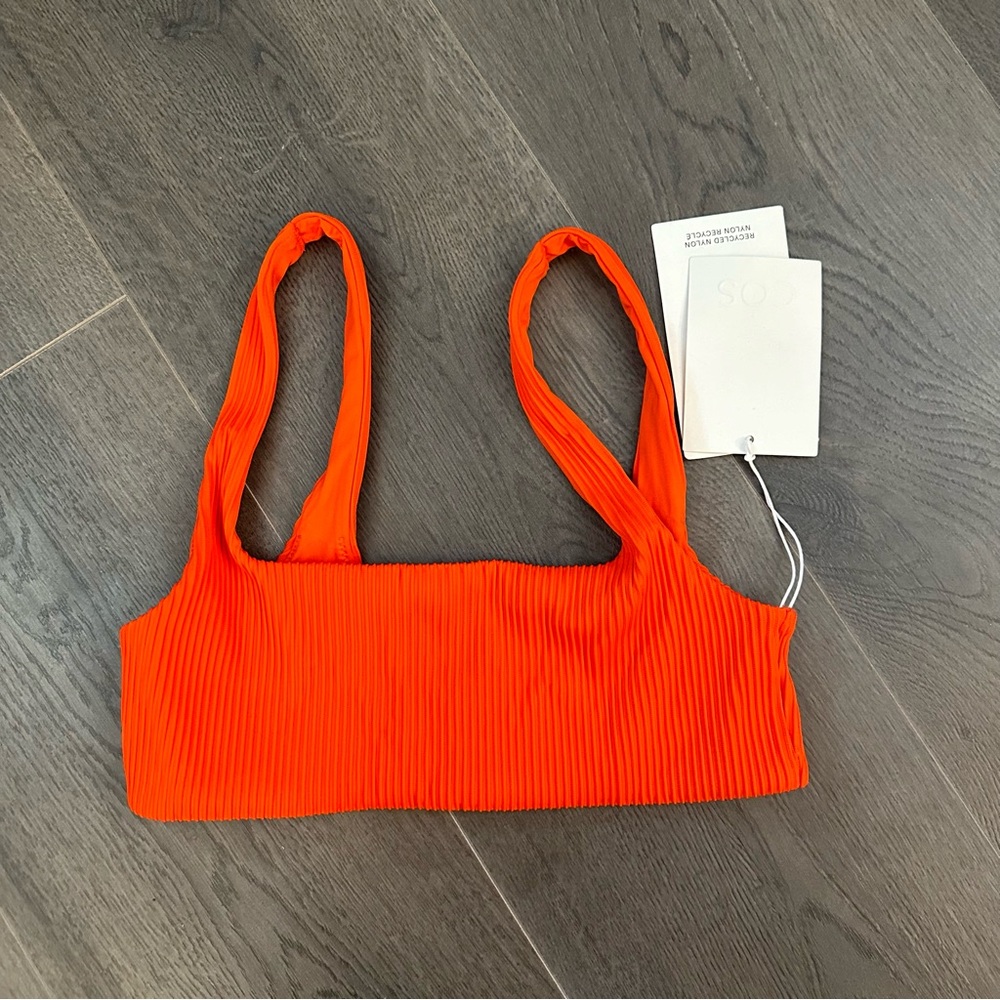 NWT COS orange bikini top (Sz 6)
